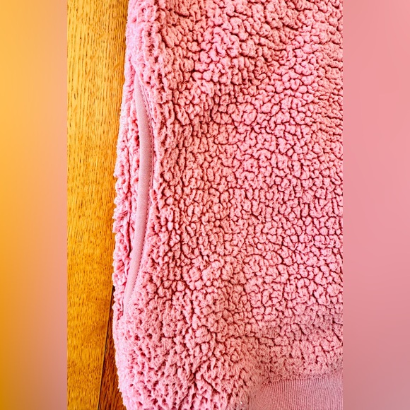 Athleta Girls Pink Fleece Hoodie Sweatshirt Size L / 12 - Picture 6 of 10